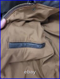 US Military Avirex Type A-2 Brown Leather AF Flight Bomber Jacket 42R Used Nice