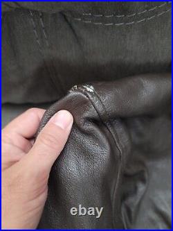 US Military Avirex Type A-2 Brown Leather AF Flight Bomber Jacket 42R Used Nice