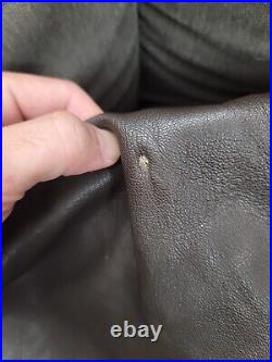 US Military Avirex Type A-2 Brown Leather AF Flight Bomber Jacket 42R Used Nice