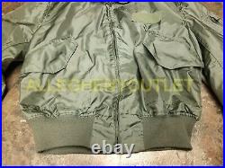 US Military USAF Men's CWU-36/P Summer Flyer's Jacket, Sage, XL (46-48), MINT