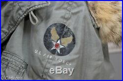 US Pre Vietnam Air Force N-3/B Coyote Fur Flight Jacket Parka. Size Large. Nice