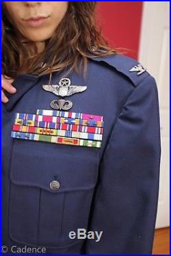 US Vietnam Era Air Force Officer's Highly Decorated Uniform. Major Awards! A16