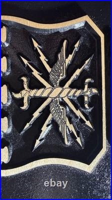 U. S. Air Force Carved Wooden Flag with USAF Seal