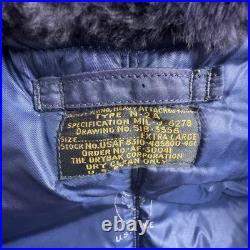U. S. Air Force N2A Flyers Bomber Jacket XL Vintage Heavy Hooded Parka 50s