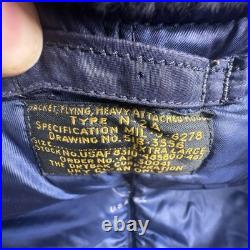 U. S. Air Force N2A Flyers Bomber Jacket XL Vintage Heavy Hooded Parka 50s