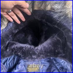 U. S. Air Force N2A Flyers Bomber Jacket XL Vintage Heavy Hooded Parka 50s