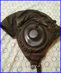 U. S. Air Force, Pilots Leather Flying Helmet, Type A-11, Complete, L