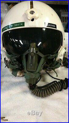 U. S Air Force Type Flight Helmet With Oxygen Mask And Bayonet