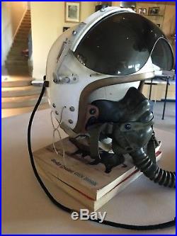 U. S Air Force Type P4-A Flight Helmet With A-14 Oxygen Mask