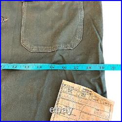 U. S. Air Force Uniform Vietnam Vintage Patched 1967 Green Laundry Slip USA US