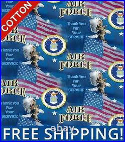 U. S Military Flags Air Force Cotton Fabric $$ Buy More Save More $$ #1770