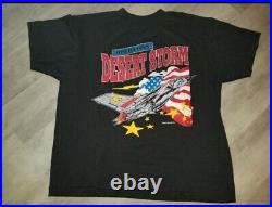 Ultra-rare Vintage Original 1991 Desert Storm Usaf T-shirt Single Stitch Soft XL