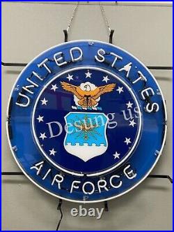 United States Air Force 24x24 Neon Sign Light Lamp With Dimmer
