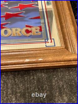 United States Air Force Budweiser Beer Mirror Bar Sign