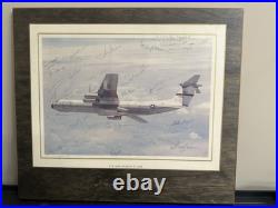 United States Air Force C-141 Lockheed Aircraft Signed Wood Mount Art Print