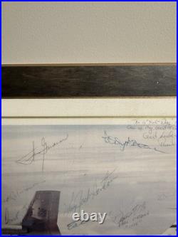 United States Air Force C-141 Lockheed Aircraft Signed Wood Mount Art Print