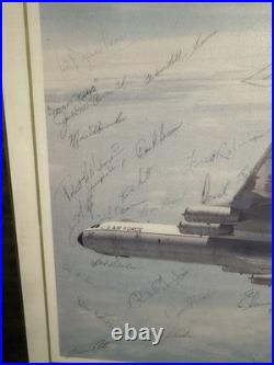 United States Air Force C-141 Lockheed Aircraft Signed Wood Mount Art Print