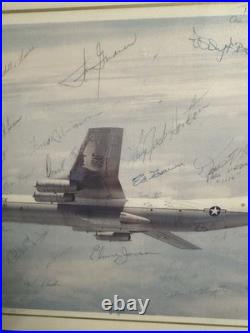 United States Air Force C-141 Lockheed Aircraft Signed Wood Mount Art Print