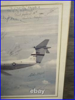 United States Air Force C-141 Lockheed Aircraft Signed Wood Mount Art Print