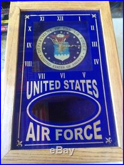 United States Air Force Clock Shadow Box