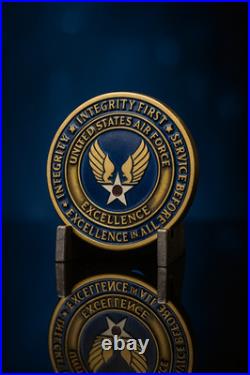 United States Air Force Core Values Challenge Coin Integrity Service 409