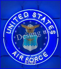 United States Air Force Decor Artwork Vintage Neon Sign Shop