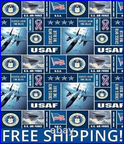 United States Air Force Fleece Fabric $$ Buy More Save More $$ #1098