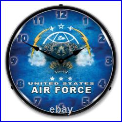 United States Air Force, Lighted Backlit LED Wall Clock Free Shipping