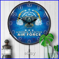 United States Air Force, Lighted Backlit LED Wall Clock Free Shipping