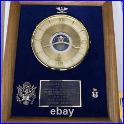 United States Air Force Medical Services Vintage Clock WOODEN Plaque USA