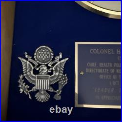 United States Air Force Medical Services Vintage Clock WOODEN Plaque USA