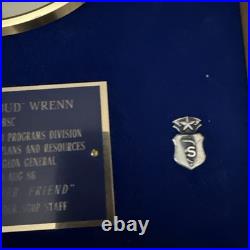 United States Air Force Medical Services Vintage Clock WOODEN Plaque USA