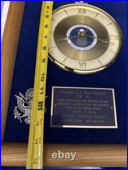 United States Air Force Medical Services Vintage Clock WOODEN Plaque USA