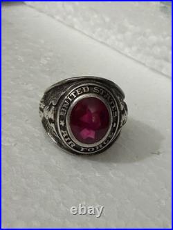 United States Air Force Ring Men's WORLD WAR II Vintage Sterling Silver Sz 8.5