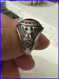 United States Air Force Ring Men's WORLD WAR II Vintage Sterling Silver Sz 8.5