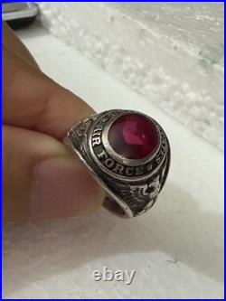 United States Air Force Ring Men's WORLD WAR II Vintage Sterling Silver Sz 8.5