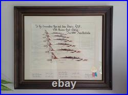 United States Air Force Thunderbirds Display Team 1980s Signed Framed Litho COA