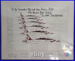 United States Air Force Thunderbirds Display Team 1980s Signed Framed Litho COA