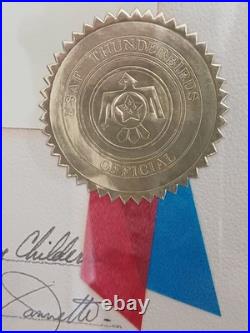 United States Air Force Thunderbirds Display Team 1980s Signed Framed Litho COA