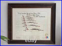 United States Air Force Thunderbirds Display Team 1980s Signed Framed Litho COA