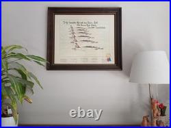 United States Air Force Thunderbirds Display Team 1980s Signed Framed Litho COA