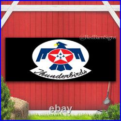 United States Air Force Thunderbirds Indoor Outdoor Banner Sign with grommets