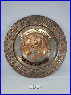United States Air Force USAF First In Service 1141st Squadren 1940s VTG Plaque United States Air Force USAF First In Service 1141st Squadren 1940s VTG Plaque