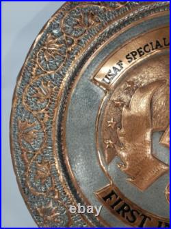 United States Air Force USAF First In Service 1141st Squadren 1940s VTG Plaque United States Air Force USAF First In Service 1141st Squadren 1940s VTG Plaque