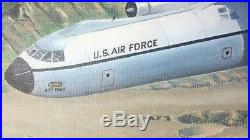 United States Air Force USAF Military Aircraft Canvas Oil Painting Large 30 x 21