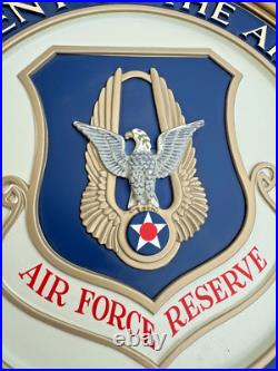 United States Air Force USAF Reserve 14.5 Official Round Wall Plaque Award
