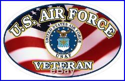 United States Air Force Veteran FLAG Window Decal Sticker USAF