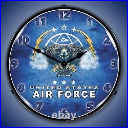 United States Air Force Wall Clock, LED Lighted