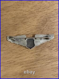 United States Air Force flight nurse sterling pin with military lighter