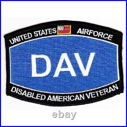 United States Airforce Disabled American Veteran Military Patch Dav Hat Patch